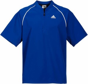 アディダス メンズ 野球 ジャケット adidas Men's Triple Stripe Short Sleeve Batting Jacket - Blue Surf