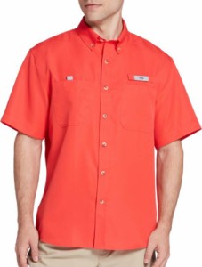 フィールドアンドストリーム メンズ シャツ Field & Stream Men's Latitude II Woven Fishing Button Down T-Shirt - Volcanic Red