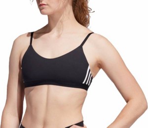 アディダス レディース ブラ adidas Women's All Me 3-Stripe Core Bra - Black