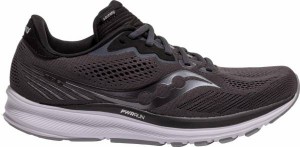 サッカニー メンズ ランニングシューズ Saucony Men's Ride 14 Running Shoes - Black/Grey