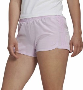 アディダス レディース トレーニングショーツ adidas Women's 3-Stripes Pacer Woven Shorts - Bliss Lilac