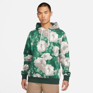 ナイキ メンズ パーカー Nike NSW Club BB Floral PO Hoodie - Green/Tan