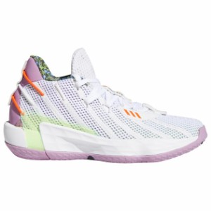 アディダス キッズ バッシュ adidas Dame 7 Buzz GS - White/Signal Green/Solar Red