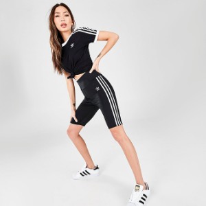 アディダス レディース ショートパンツ Women's Adidas Originals Adicolor Classics Primeblue High Waisted Short Tights - Black