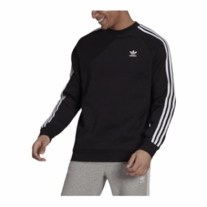 アディダス オリジナルス メンズ スウェットシャツ adidas 3-Stripes Crew - Black 黒 ブラック トレーナー 3本ライン