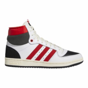 アディダス メンズ スニーカー トップテン adidas Top Ten - White/Red/Black ハイカット