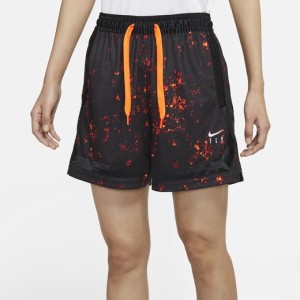 ナイキ レディース ハーフパンツ バスパン Nike Fly AOP Crossover Shorts - Black/Orange