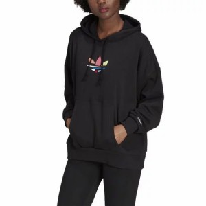 アディダス レディース パーカー adidas Originals Bold Logo Hoodie - Black/Multicolor