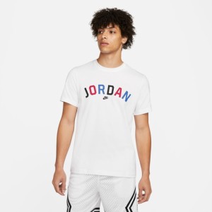 ジョーダン メンズ Tシャツ 半袖 Jordan Sport DNA Wordmark Short Sleeve - White/Black