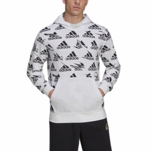 アディダス メンズ パーカー adidas Brand Love AOP Hoodie - White/Black