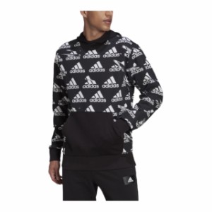 アディダス メンズ パーカー adidas Brand Love AOP Hoodie - Black/White