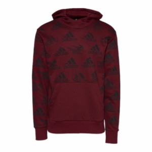 アディダス メンズ パーカー adidas Brand Love AOP Hoodie - Shadow Red