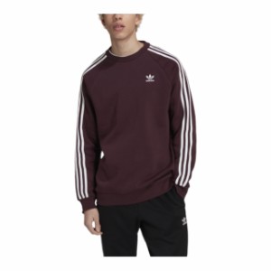 アディダス メンズ スウェットシャツ adidas 3-Stripes Crew - Shadow Maroon