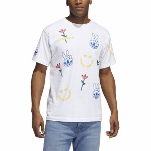 アディダスオリジナルス メンズ Tシャツ 半袖 adidas Mood Boost T-Shirt - White/Multi