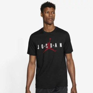 ジョーダン メンズ Tシャツ Jordan Air Wordmark T-Shirt - Black/White/Gym Red