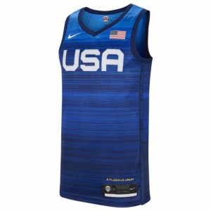 ナイキ メンズ ジャージー ユニフォーム Nike Olympic Basketball Jersey - Obsidian/White
