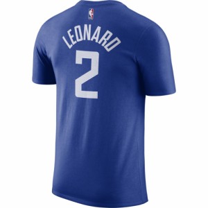 ナイキ メンズ Tシャツ Nike NBA Player Name & Number DFCT T-Shirt - Los Angeles Clippers | Kawhi Leonard | Rush Blue | Away