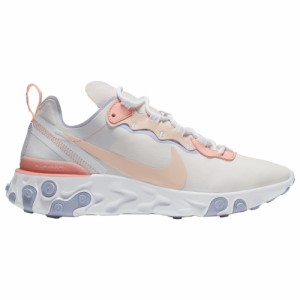 ナイキ リアクト エレメント５５ レディース Nike React Element 55 スニーカー Pale Pink/Washed Coral/Oxygen Purple