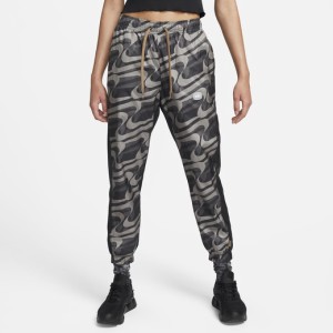 ナイキ レディース ウーブンパンツ Nike NSW Icon Clash Woven AOP Pants - Black