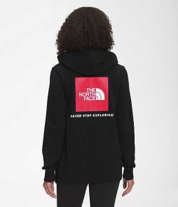 ノースフェイス レディース パーカー The North Face Women’s Box NSE Pullover Hoodie - TNF Black/Brilliant Coral