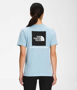 ノースフェイス レディース Tシャツ The North Face Women’s Short Sleeve Box NSE Tee - Beta Blue