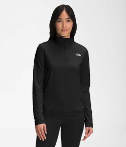 ノースフェイス レディース パーカー The North Face Women’s TKA Glacier 1/4 Zip - TNF BLACK