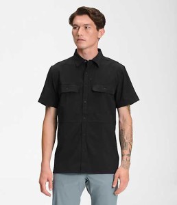 ノースフェイス メンズ カジュアルシャツ The North Face Men’s Sniktau Short-Sleeve Sun Shirt - TNF Black