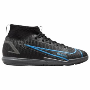 ナイキ キッズ サッカースパイク Nike Mercurial Superfly 8 Academy Indoor GS - Black/Black/Iron Grey