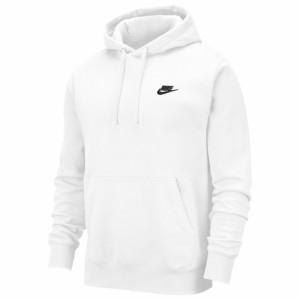 ナイキ メンズ パーカー Nike Club Pullover Hoodie フーディー プルオーバー White/Black