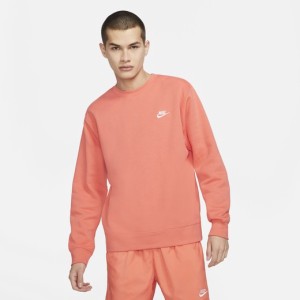 ナイキ メンズ スウェットシャツ Nike Club Crew - Pink/White