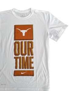 即納 ナイキ メンズ Tシャツ 半袖 ドライフィット Texas Longhorns Nike DRI-FIT Bench Performance T-Shirt - White 白 ホワイト NCAA 