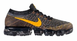 即納 ナイキ メンズ ヴェイパーマックス ランニングシューズ Nike Air VaporMax Flyknit - Black/Mineral Gold/Dark Grey フライニット