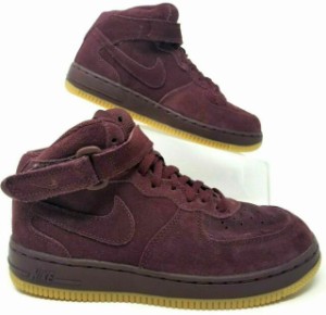 即納 ナイキ キッズ ジュニア エアフォース1 Nike Force 1 Mid Lv8 PS えんじ エアフォースワン 子供 小学生 ブランド スポーツ おしゃれ