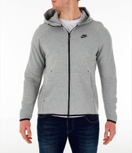 即納 ナイキ メンズ パーカー 長袖 Nike Sportswear Tech Fleece Full-Zip Hoodie - Dark Grey Heather/Black/Black 黒 ブラック フルジ