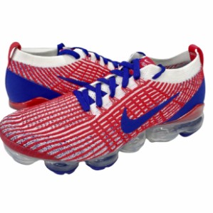 即納 ナイキ メンズ ヴェイパーマックス Nike Air VaporMax Flyknit 3 ランニングシューズ WHITE/BLUE/RED