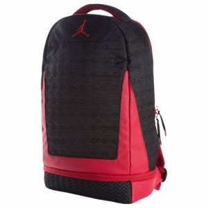 ジョーダン メンズ Jordan Retro 13 Backpack バックパック リュックサック Black/Gym Redの通販はau