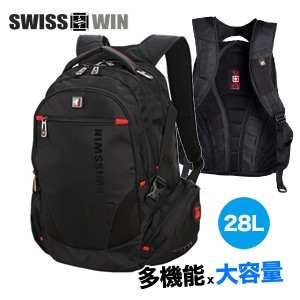  swisswin 正規代理店 バックパック リュックサック ビジネスリュック リュック バックメンズ レディース 旅行用バック サイドポケット 