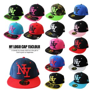 【子供服yuai】◇NYロゴ 15カラー キャップ CAP キャップ 帽子 男の子 女の子 キッズ ダンス 衣装 ジュニア ヒップホップ 子供服