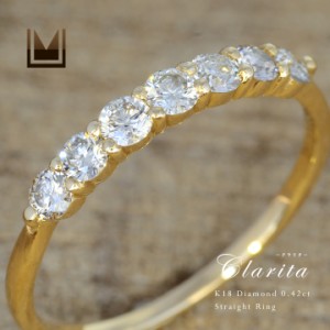 リング 指輪 レディース K18 ゴールド ダイヤモンド0.4ct 「clarita」 18K 18金 GOLD 4月誕生石