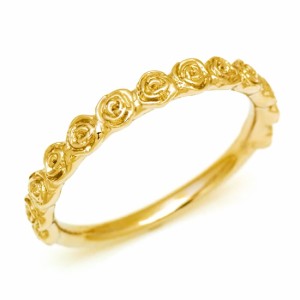 リング 指輪 K18 ゴールド バラモチーフ 「rosa」 地金 18K 18金 GOLD