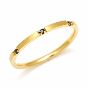 リング 指輪 レディース K18 ゴールド ブラックダイヤモンド 「acuto」 18K 18金 GOLD 4月誕生石