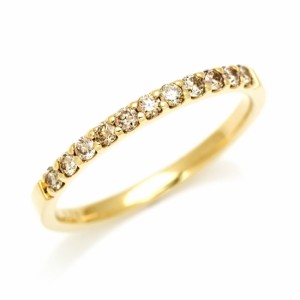 エタニティーリング 指輪 K10 ゴールド ブラウンダイヤモンド 0.22ct 10K 10金 GOLD 4月誕生石 