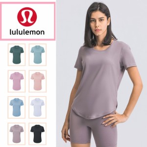 lululemon ルルレモン レディース ヨガウエア 半袖 トレーニング ウェア Tシャツ トップス 速乾し 通気 スポーツ ヨガ 女性 多色選択   D