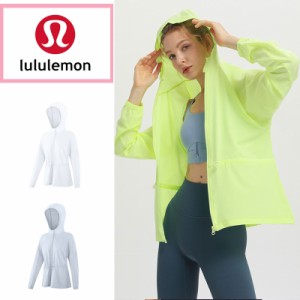 lululemon ルルレモン レディース ヨガウエア UVカットカーディガン フード付き 長袖 ライトアウター 紫外線カット 紫外線対策 サマーパ