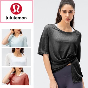 lululemon ルルレモン ヨガウエア 半袖 トレーニング ウェア Tシャツ トップス 速乾し 通気 スポーツ ヨガ レディース 女性