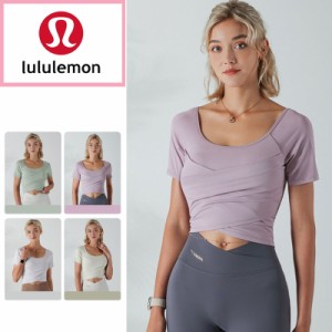 lululemon ルルレモン ヨガウエア 半袖 Tシャツ トレーニング ウェア トップス レディース 女性 速乾し 通気 スポーツ ヨガ