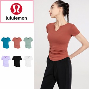 lululemon ルルレモン ヨガウエア 半袖 トレーニング ウェア Tシャツ トップス 速乾し 通気 スポーツ ヨガ レディース 女性　YD114