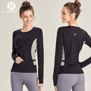 lululemon ルルレモン 女性 ヨガウェア 速乾性 ランニング Tシャツ 長袖 レディース トップス 通気性 スポーツ トレニンーグ ファッショ