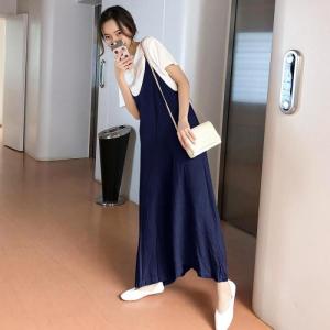 【2019春夏 NEW ITEM】【2カラー S-XL】スタイリングにもこまらないオールインワン♪ オールインワン/パンツ/シ/サロペット/シンプル/無