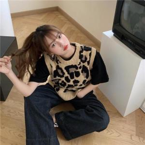 ヒョウ柄 ベスト ニットの通販 Au Pay マーケット